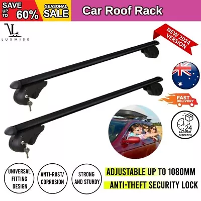 Roof Racks Black (Pair) Car Top Universal Cross Bars • $110.20
