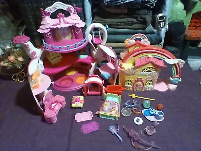 MLP My Little Ponyville Rainbow Dash House WORK Teapot Accessories Playset Lot • $122