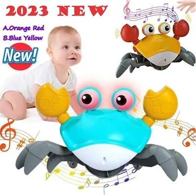 Sensing Crawling Crab Tummy Time Baby Toys  Interactive Walking Dancing Toy AU • $5.49