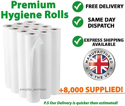 24 Rolls Premium Quality White 20  Couch Roll Hygiene Roll Medical Salon Beauty  • £24.99