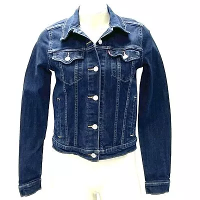 Wmns Levi's Dark Wash Denim Jacket Sz S • $19.99