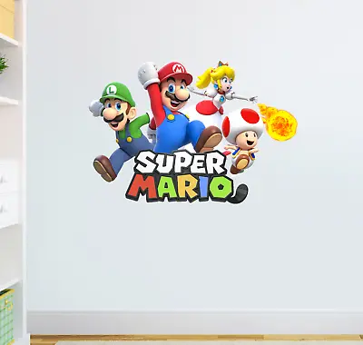 £12.99 • Buy Super Mario Wall Art Sticker Game High Quality Bedroom Decal Boys Girls
