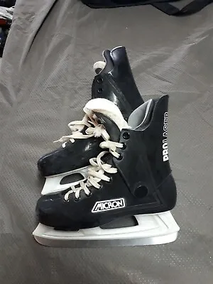 Vintage Micron Pro Laser Hockey Skates Canadian Mens Size 6 Rare • $44.33