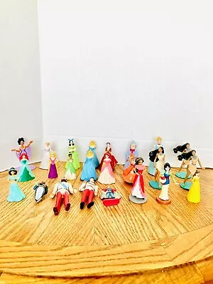 Disney Princess Prince Vinyl Figures Lot(24) Some Vintage Cake Toppers Read • $14