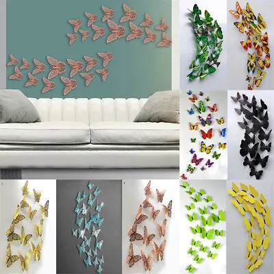 $3.73 • Buy 3D Butterfly Magnet Wall Sticker Colorful DIY Fridge Kids Home Party Decoration