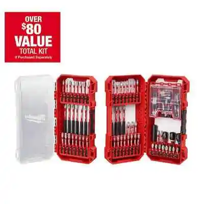 Milwaukee 100 Piece Screw Driver Drill Bit Set Impact Duty SHOCKWAVE Alloy Steel • $41.26