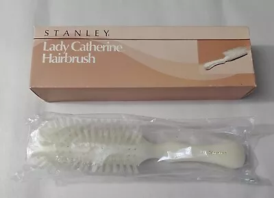 NEW Vintage Stanley Lady Catherine #4041 Cream Hairbrush Nylon Bristle NIB • $59.95