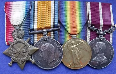 Meritorious Service Medal & 1914 15 Star Pte/Cpl Trio RASC • £377