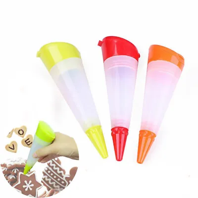 Decorating Pen Fondant Tool Nozzles Cake Silicone Pastry Icing Piping Utensil • £4.55