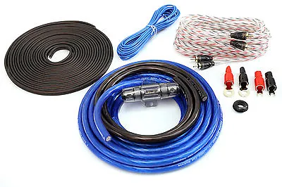 KnuKonceptz Bassik 4 Gauge 4 Channel Amp Installation Wiring Kit CCA 4 AWG • $28.47