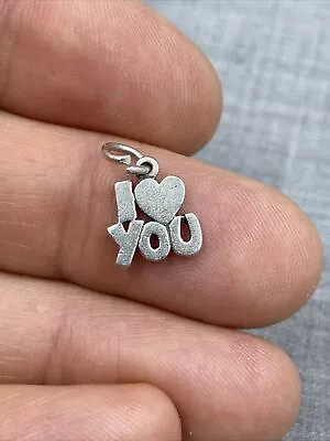 James Avery I Love You Heart Sterling Silver .925 Charm • $35