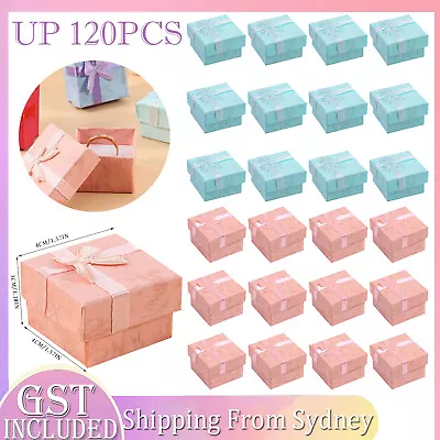 24-120PCS Bulk Square Jewelry Earring Ring Gift Display Paper Cardboard Boxes AU • $11.29