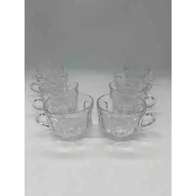 Set Of 8 Cut Glass Tea Cups • $25