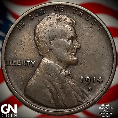 1914 S Lincoln Cent Wheat Penny Y1251 • $25