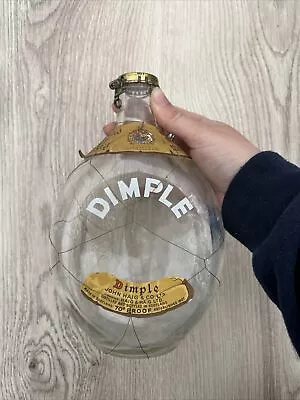 VINTAGE JOHN HAIG DIMPLE WHISKY BOTTLE Empty Retro Glass Jar Bottle • £10