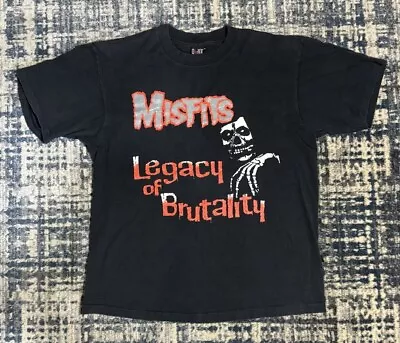 Vintage 90s Misfits Legacy Of Brutality T Shirt XL Hardcore Punk Black Flag • $125