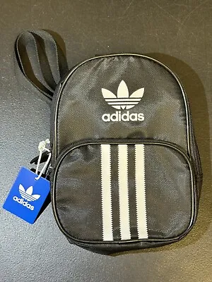 NEW Women's Adidas Originals Santiago Mini Backpack / Black White / EW8658 • $22.99