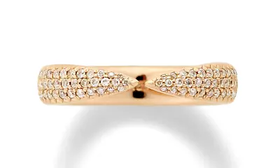 Micro Pave Set White Moissanites With 10K Rose Gold Premium Wedding Women's Band • $790