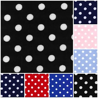 100% Cotton Poplin Craft Fabric By The Metre 7MM POLKA DOT Dress  Fat Quarter  • £19.50