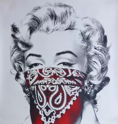 Mr Brainwash STAY SAFE RED Marilyn Monroe Large 36  X 36  Hand Signed US Artist • $2980