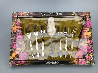 Vintage Grosvenor Christine Cake Fork And Lifter Set In Original Box • $25