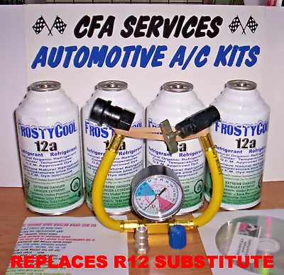 4 FROSTY COOL 12a REFRIGERANT KIT  / FITS 1995 And OLDER R12 COMPATIBLE =68oz • $89.44