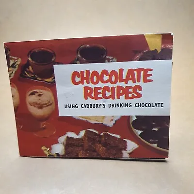 Retro CHOCOLATE RECIPES USING CADBURYS DRINKING CHOCOLAE Leaflet • $1.50