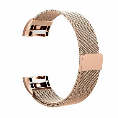 $16.55 • Buy For Fitbit Charge 2 Band Metal Stainless Steel Milanese Loop Wristband Strap