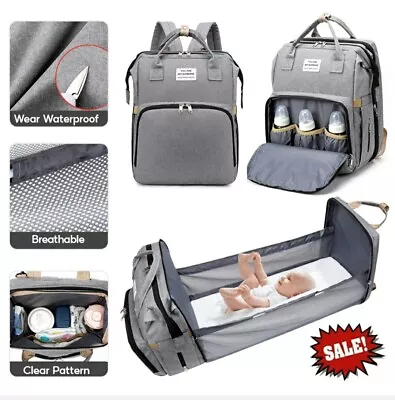 £11.99 • Buy Baby Diaper Nappy Changing Backpack Set Mummy Large Multi-Function Travel Bag