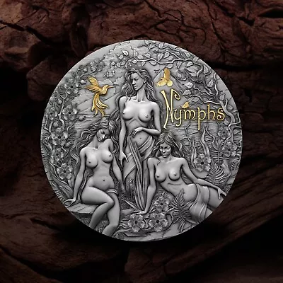 NYMPHS - 2oz High Relief .999 Silver Coin - 2000 Francs CFA Cameroon  PRESALE • $345