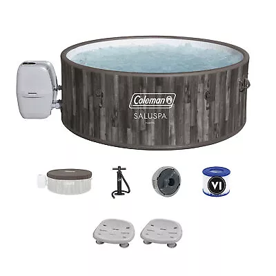 Coleman Napa SaluSpa AirJet Hot Tub With 2 Bestway Pool & Spa Seat Gray Wood • $696.98