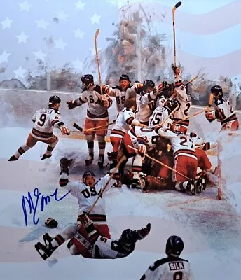 Miracle On Ice 1980 USA Hockey Mike Eruzione Signed Framed 16 X 20 Photo  • $249.99