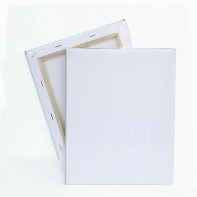 10 X8  Blank Artist Canvas Art Board Painting Stretched Framed White 100% Cotton • £4.95