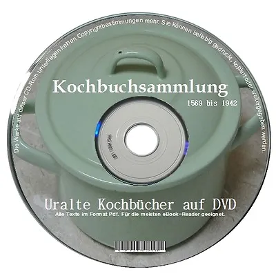 69 Alte KOCHBÜCHER Kochbuchsammlung Als Ebooks DVD Ebooksammlung Kochen Backen • £7.18