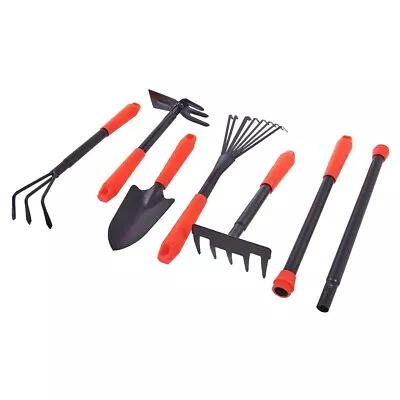 Amtech Garden Tool Kit 7 Piece Trowel Rake Fork Hoe Extended • £12.99