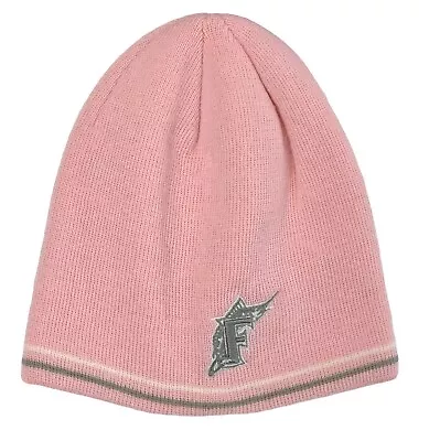 Genuine Merchandise MLB Florida Marlins Pink Beanie Embroidered Hat Cap • $14.36