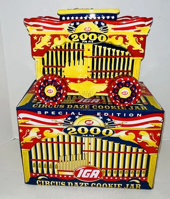 2000 IGA Circus Daze Special Edition Cookie Jar Calliope Music Wagon Hometown • $32.99