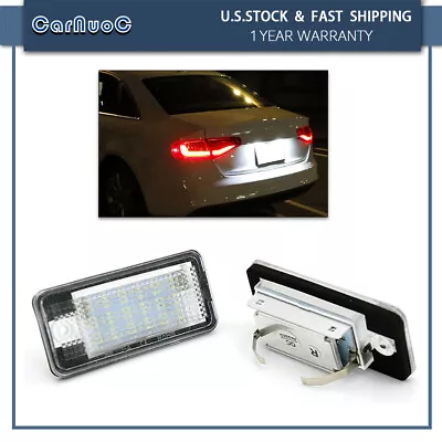 For Audi A3 S3 A4 S4 B6 Qty2 LED License Number Plate Lights Lamps Replacement • $13.09
