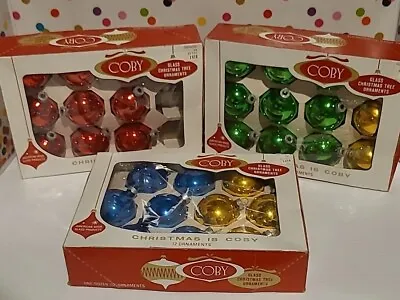 Vintage Coby Glass Christmas Tree Ornaments Lot Of  31 • $15