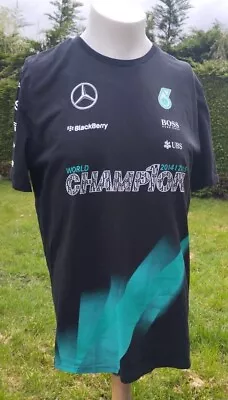 Mercedes Benz AMG Petronas F1 Formula 2014-2015 World Champion T-shirt Size XL • £5