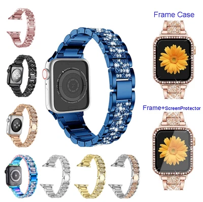 $14.29 • Buy Bling IWatch Strap Case For Apple Watch Band Series 1-8 SE 38 40 42 44 41 45 49m