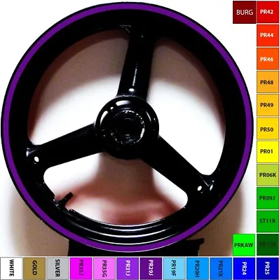 Custom Purple Motorcycle Car Truck Rim Stripes Wheel Decals Stickers Tape Kit • $11.99