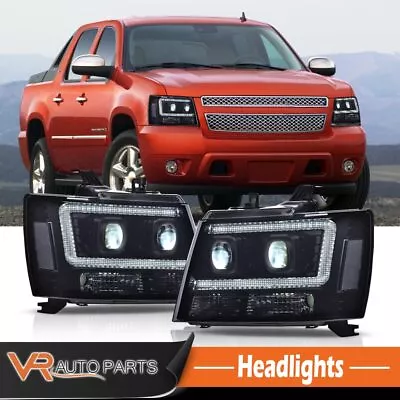 Smoked Led Drl Headlight Lamps Fit For 2007-14 Chevy Tahoe Suburban Avalanche  • $180