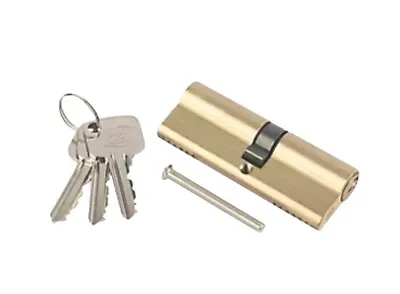 Euro Cylinder Barrel Door Lock UPVC PVC Wooden Doors Key Turn Gold - UK Delivery • £11.99