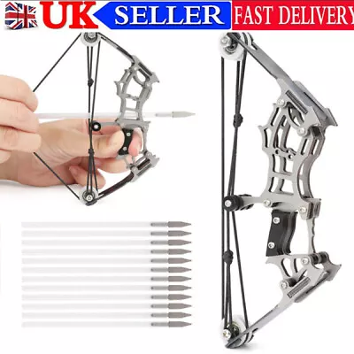 Mini Compound Bow Arrows Set Archery Toy Gift Kids Shooting Target Pocket Bow 6  • £12.69