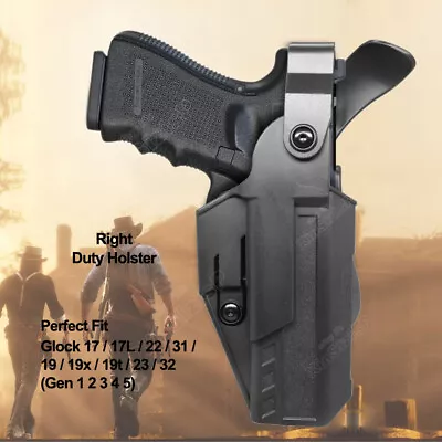 Police Duty Holster For Glock 44 45 32 31 19 17 Gen5 G22 G23 Gen 3 4 9mm Holder • $28.90