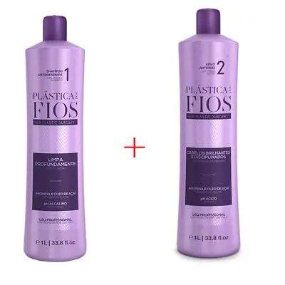 Cadiveu Plastica Dos Fios Straightener Brazilian Keratin Hair Treatment Step 1-2 • $64.97