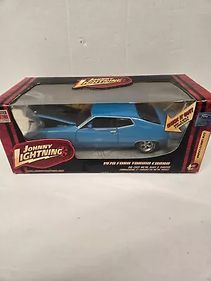 New In Box Johnny Lightning Blue 1970 Ford Torino Cobra Die Cast 1:24 Car • $34.99