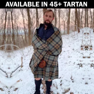 Traditional Scottish Vintage Great Kilt Men's Tartan Great Kilt 16th Century • $89.99