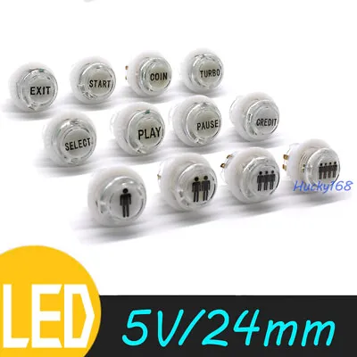 24mm Arcade LED Push Buttons Illuminated COIN 1P 2P JAMMA MAME Raspberry 5V DIY • $5.99